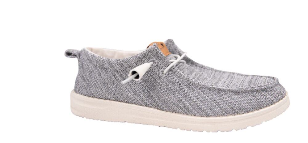 Simply Southern Women's 8 Gray Knit Slip On Shoes Casual Comfort Lightweight